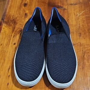 Rothy's Black and Blue Slip-On Sneakers